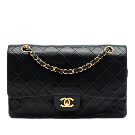 Chanel Classic Double Flap Medium Black Lambskin Gold